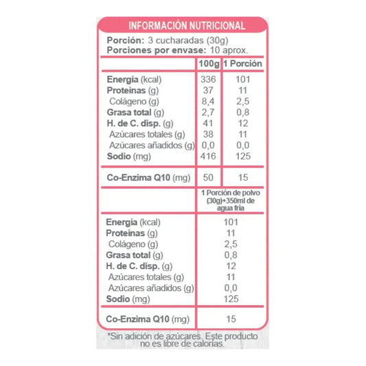 Batido Proteína Colágeno, Sin Azúcar, 300g Sabor Chocolate
