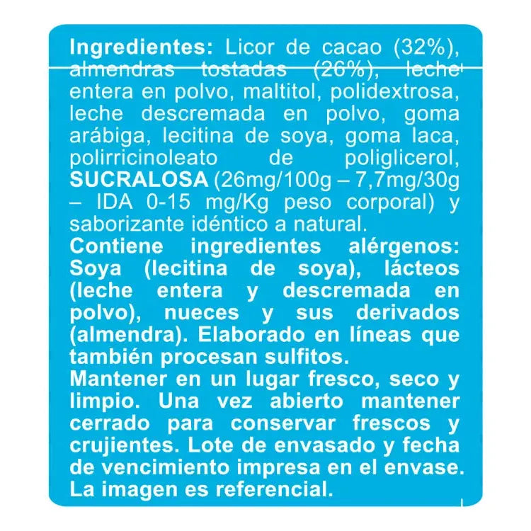 Almendras Sin Azúcar 60% Cacao