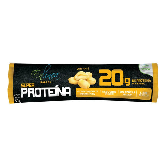 Barras De Proteína Maní Sin Azúcar, 5un De 50g