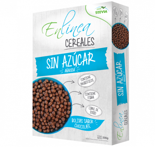 Cereal bolitas de chocolate sin azúcar En Línea 330g