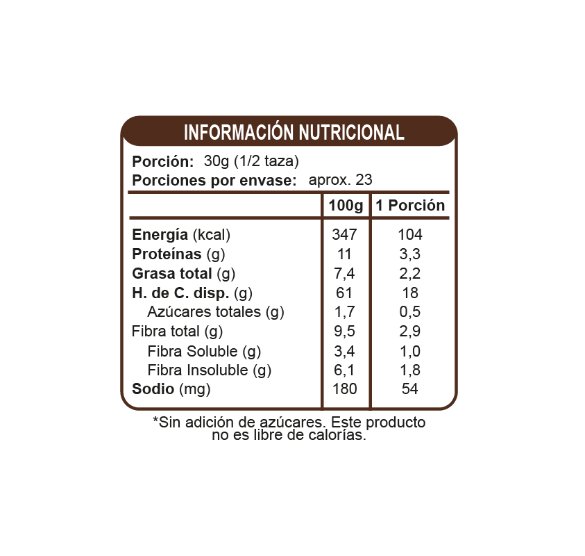 Muesli de chocolate sin azúcar En Línea 700g