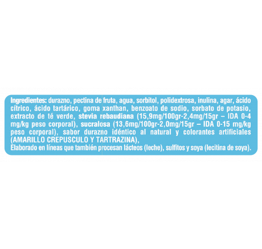 Mermelada de durazno frasco sin azúcar En Línea 320g