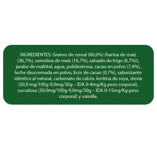 Cereal hojuelas de chocolate sin azúcar En Línea 330g