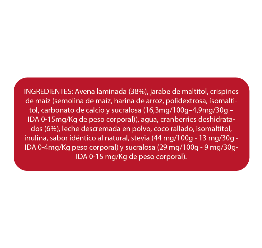 Granola cranberries sin azúcar En Línea 320g