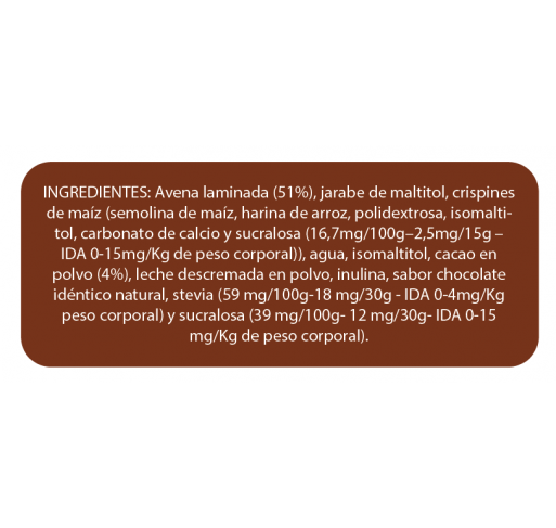 Granola de chocolate sin azúcar En Línea 320g