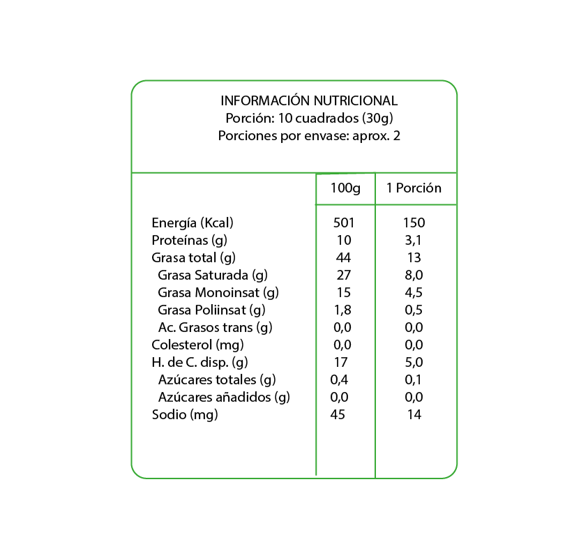 Chocolate 85% cacao sin azúcar En Línea 50g