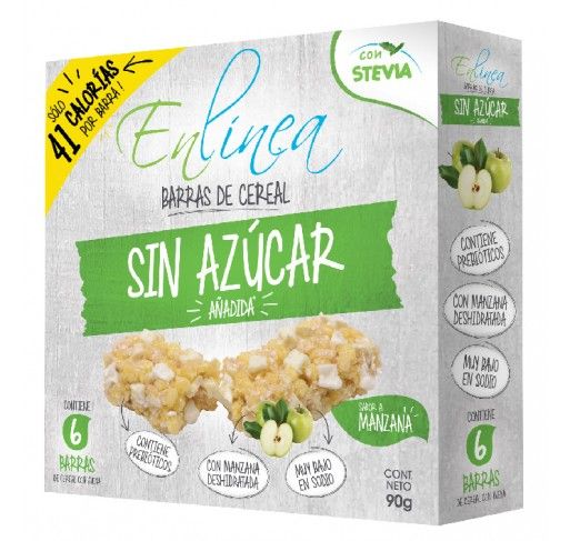 Barras de cereal manzana sin azúcar En Línea 90g