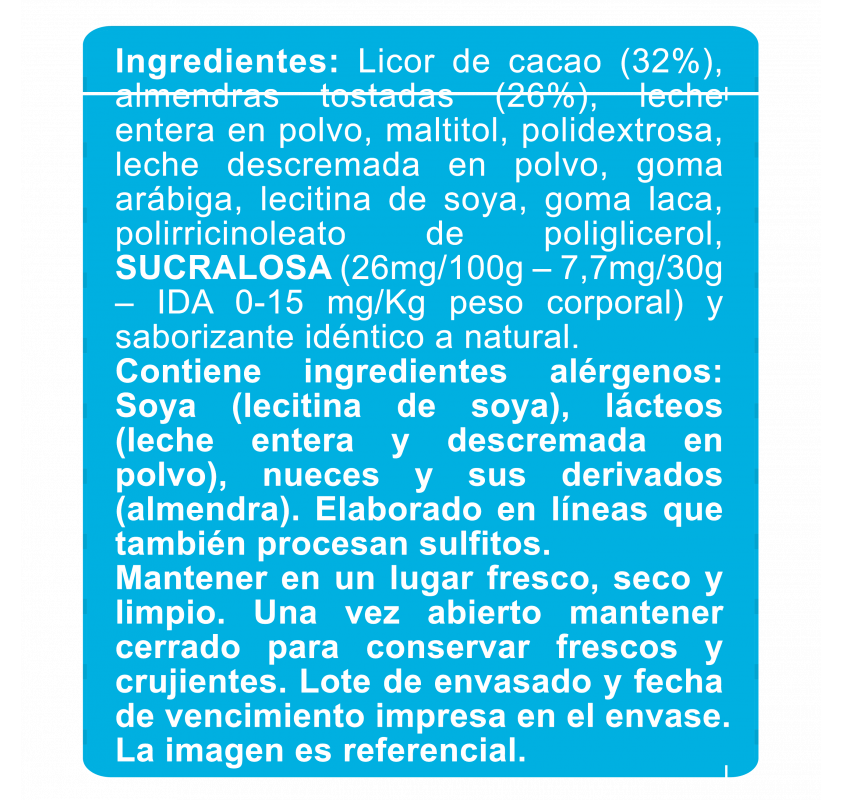 Almendras bañadas en chocolate 60% sin azúcar...