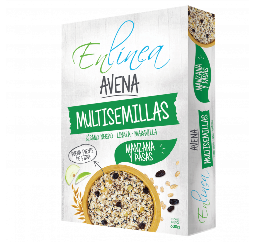 Avena multisemilla manzana y pasas sin azúcar En Línea 600g