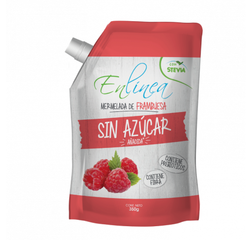 Mermelada de frambuesa doypack sin azúcar En Línea 350g