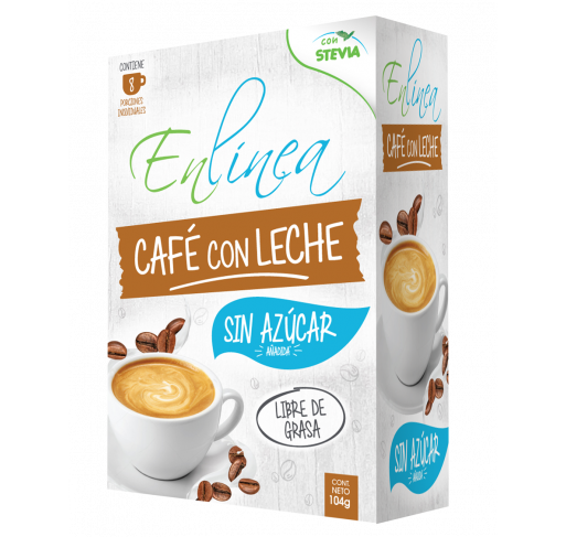 Café con leche sin azúcar En Línea 104g