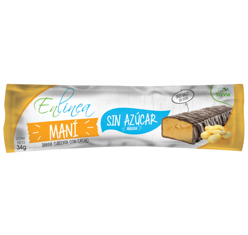 Chocolate relleno de maní sin azúcar En Línea170g