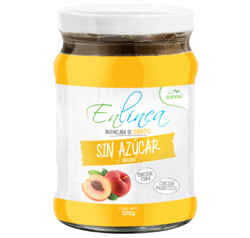 Mermelada de durazno frasco sin azúcar En Línea 320g