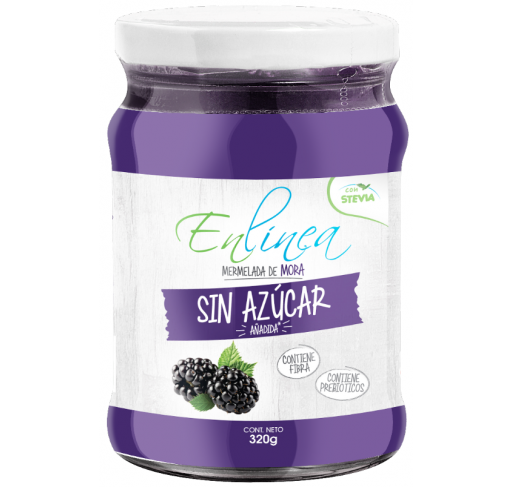 Mermelada mora frasco sin azúcar En Línea 320g