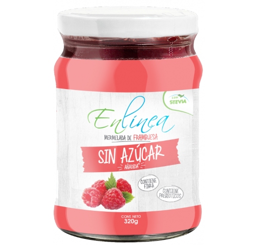 Mermelada frambuesa frasco sin azúcar En Línea 320g
