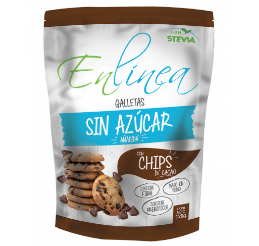 Galleta chips de chocolate sin azúcar En Línea 100g