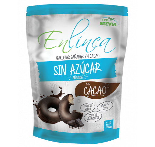 Galleta bañada en chocolate sin azúcar En Línea 100g