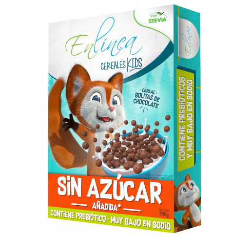 Cereal bolitas de chocolate kids sin azúcar En Línea 330g