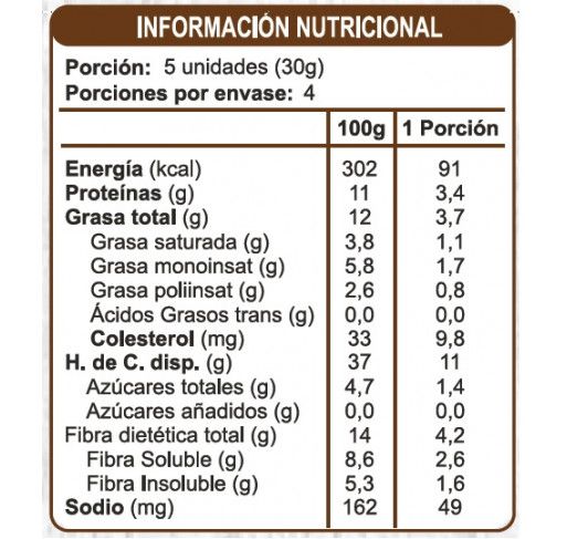 Galleta chips de chocolate sin azúcar En Línea 100g