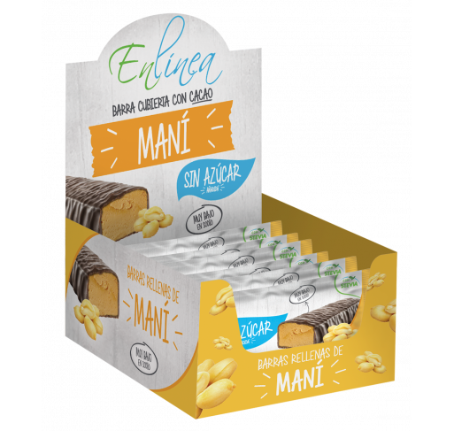 Display chocolate relleno de maní sin azúcar En Línea 20x24g