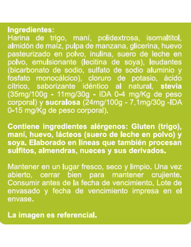 Galleta de limón sin azúcar En Línea 100g