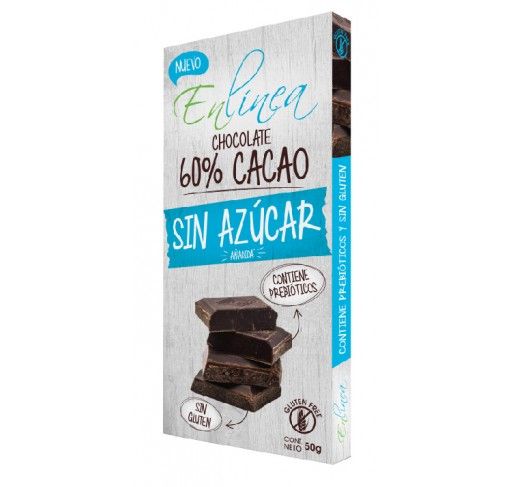 Chocolate 60% cacao sin azúcar En Línea 50g