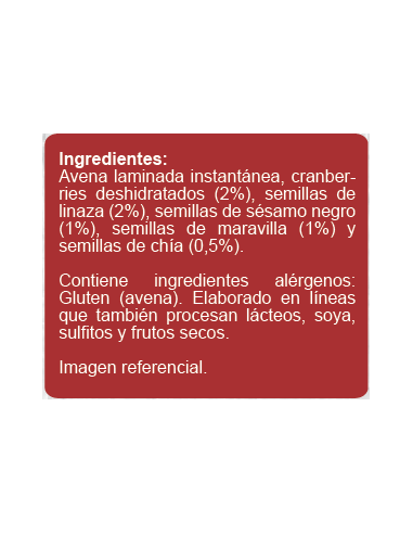 Avena multisemilla cranberries sin azúcar En...