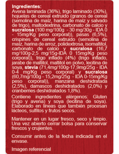 Muesli frutal sin azúcar En Línea 700g