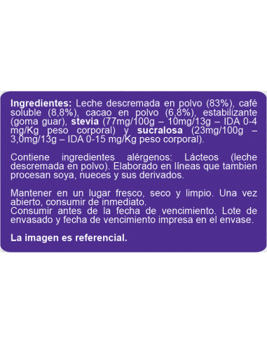 Café moka sin azúcar En Línea 104g