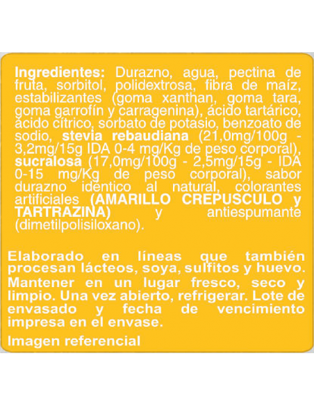 Mermelada de durazno sin azúcar En Línea 200g