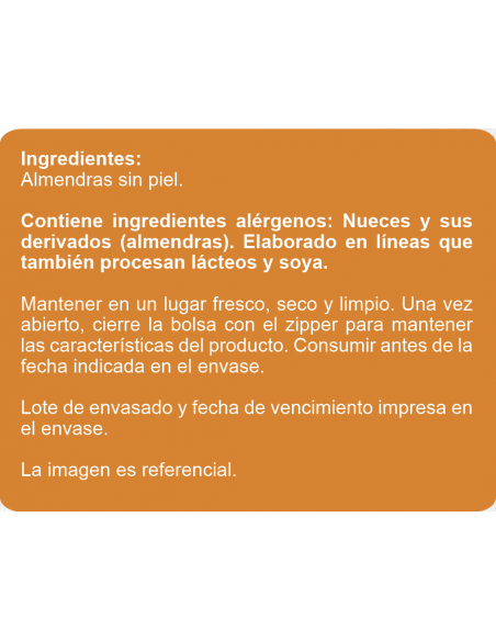 Harina de almendras sin azúcar En Línea 450g