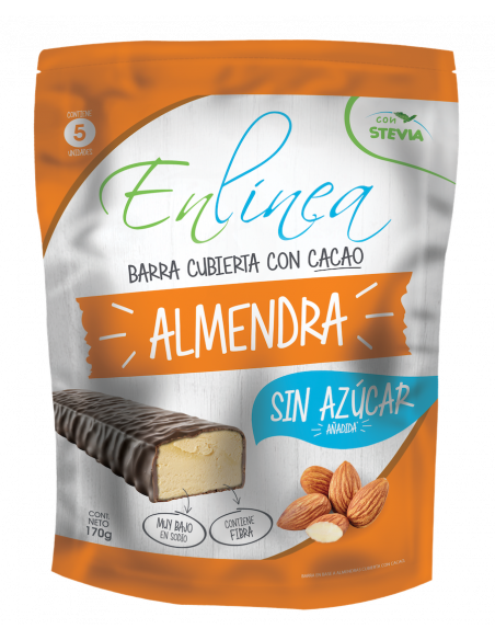 Chocolate relleno de almendras sin azúcar En Línea 170g