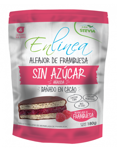 Alfajor frambuesa sin azúcar En Línea 180g