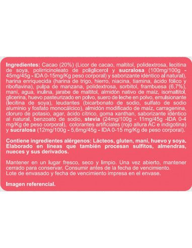 Alfajor frambuesa sin azúcar En Línea 180g