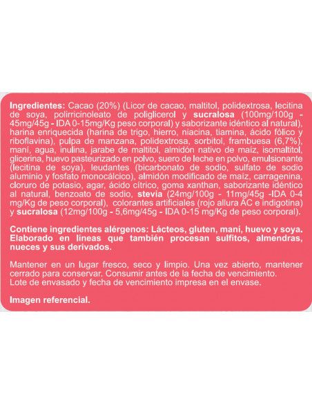 Alfajor frambuesa sin azúcar En Línea 180g