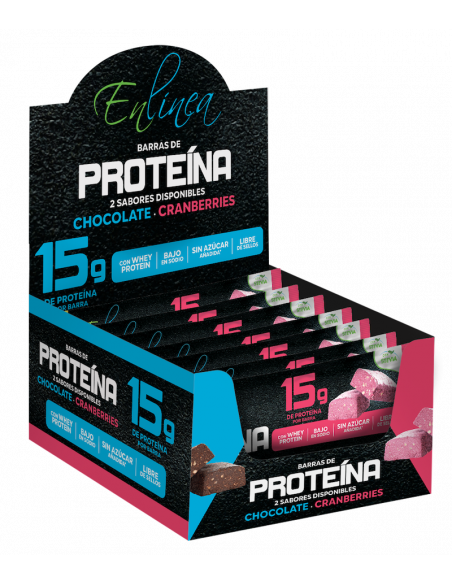 Display barras proteína cranberries sin azúcar En Línea 20x40g