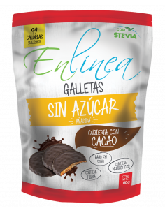 Galleta moneda bañada en chocolate sin azúcar En Línea 100g
