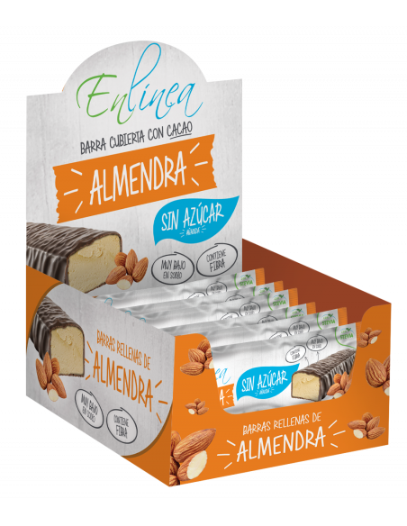 Display chocolate relleno almendras sin azúcar En Línea 20x34g