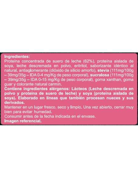 Batido de proteína frutilla sin azúcar En Línea 350g