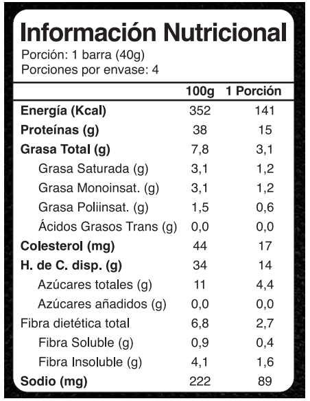 Barras de proteína energy chocolate sin azúcar En Línea 160g