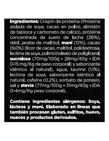 Barras de proteína energy maní sin azúcar En...