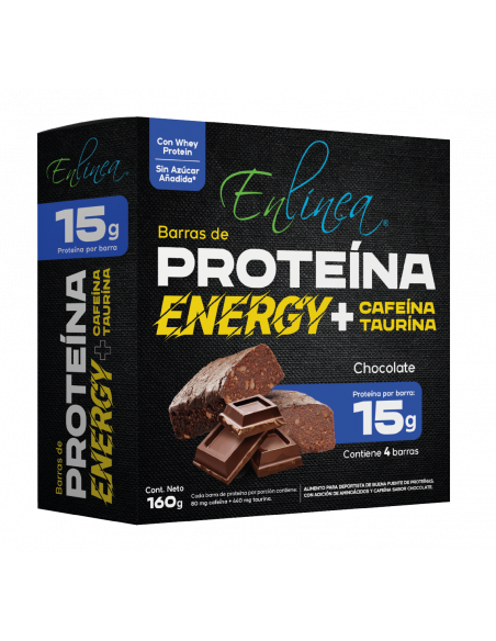 Barras de proteína energy chocolate sin azúcar En Línea 160g