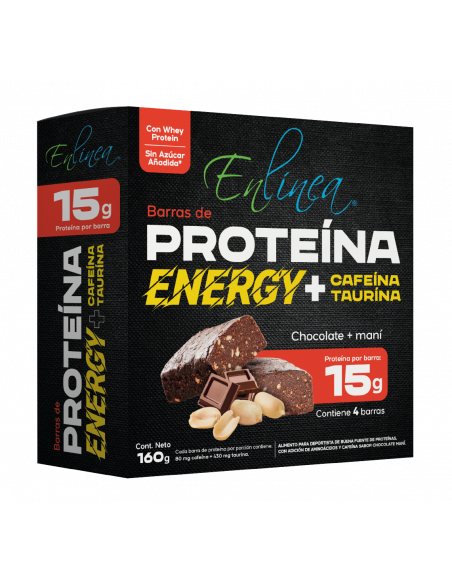 Barras de proteína energy maní sin azúcar En Línea 160g