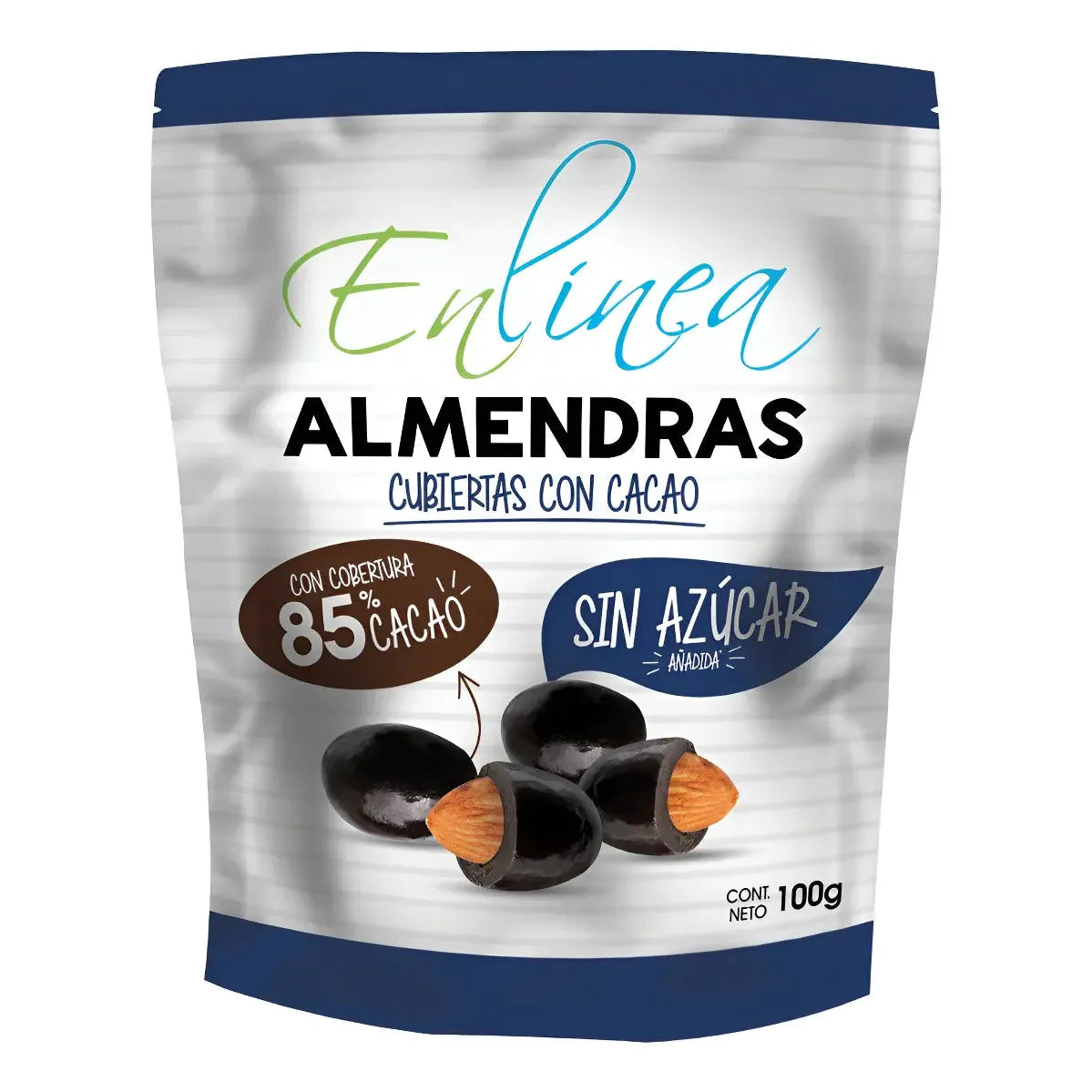 Almendras con Chocolate 85% Cacao Sin Azúcar