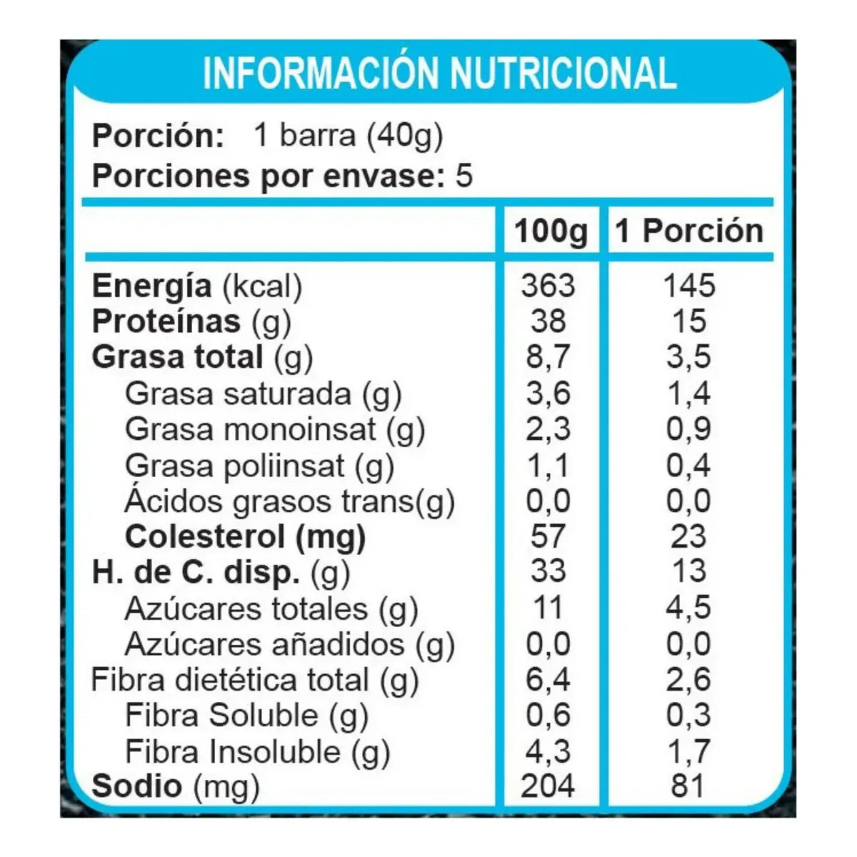 Barras De Proteína Sin Azúcar sabor Chocolate