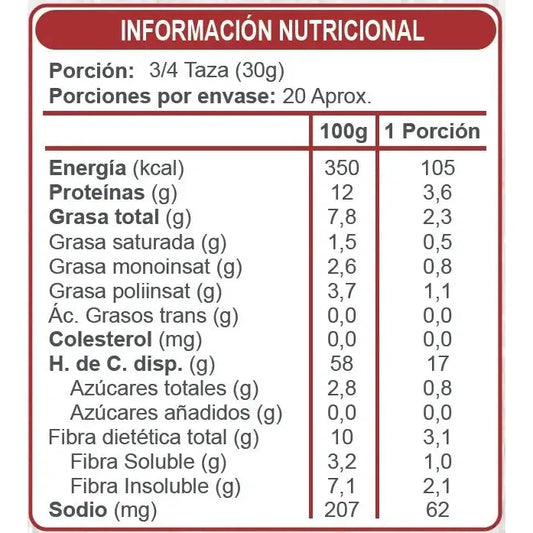 Avena Sin Azúcar Multisemillas con Cranberries 600g