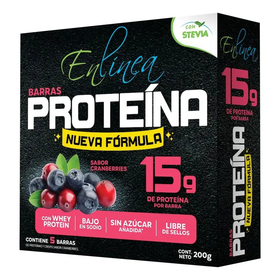 Barras De Proteína Sin Azúcar Sabor Cranberries