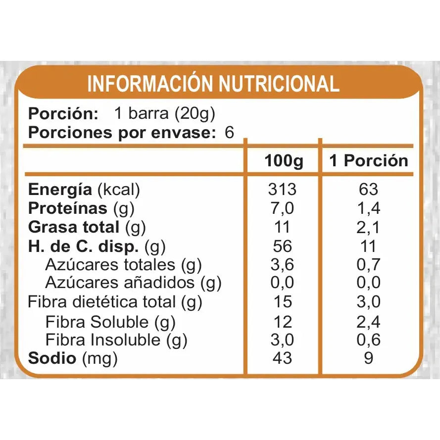 Barra Cereal Sin Azúcar Almendra Y Coco 6un De 20g