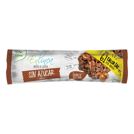 Barra Cereal Sin Azúcar Crema Avellanas 6un De 20g
