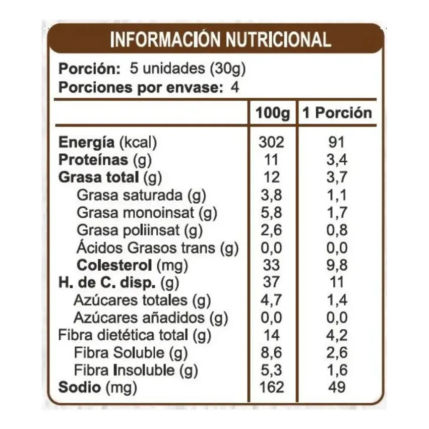 Galleta Sin Azúcar sabor Chocolate 120g